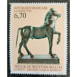 Timbre N° 3014 - Trésor de Neuvy-en-Sullias - bronze gallo-romain - cheval - 1996