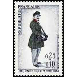 journée du timbre : facteur secons empire année 1967 n° 1516 yvert et tellier luxe