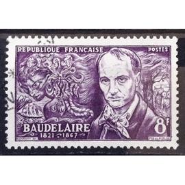 Ecrivains 1951 - Baudelaire 8f Violet (Très Joli n° 908) Obl - France Année 1951 - brn83 - N24241