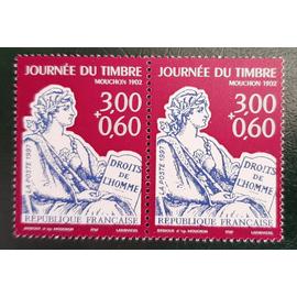 Paire de timbre N° 3051 - Journée du timbre "Mouchon 1902" - 1997
