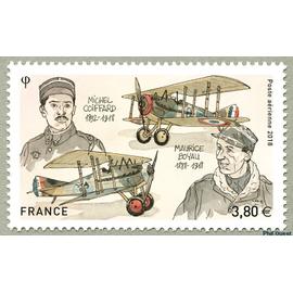 france 2018, très beau timbre neuf** luxe de poste aérienne yvert 82, hommage aux as de l