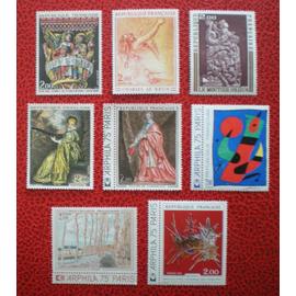 Lot de 8 timbres neufs ** - Oeuvres d