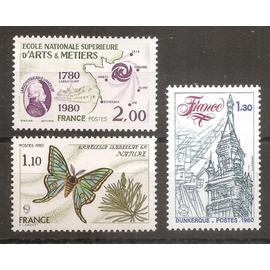 2087 à 2089 (1980) Série de timbres neufs N** (cote 2,7e) (8370)