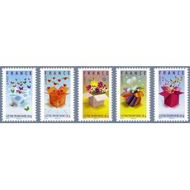 france 2007, très belle série complète timbres yvert 4082 à 4086, créations d