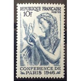 Conférence Paix 10f Bleu (Impeccable n° 762) Neuf** Luxe (= Sans Trace de Charnière) - France Année 1946 - brn83 - N24813