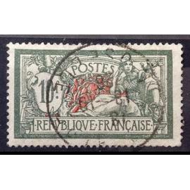 Merson 10f Vert et Rouge (Très Joli n° 207) Obl - Cote 20,00&euro; - France Année 1924 - brn83 - N16915