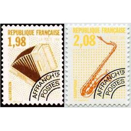france 1992, très beaux timbres neufs* luxe préoblitérés yvert ° 214, Instruments De Musique, L