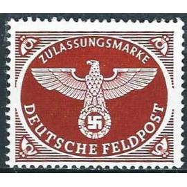 Allemagne, 3ème Reich 1942, très beau timbre neuf** luxe de franchise militaire pour les colis à destination des combattants, aigle et croix gammée, -