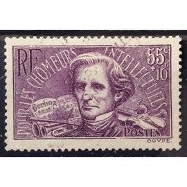 Chômeurs Intellectuels 1938 - Berlioz 55c+10c lilas (Très Joli n° 382) Obl - Cote 4,50&euro; - France Année 1938 - brn83 - N16942