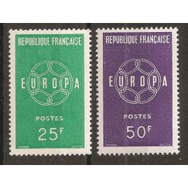1218 - 1219 (1959) Série Europa N** (cote 2,5e) (8471)