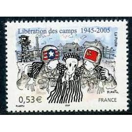 60ème anniversaire de la libération des camps oeuvre de plantu année 2005 n° 3781 yvert et tellier luxe