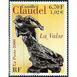 France 2000, Beau timbre Yvert 3309, Oeuvre De Camille Claudel, "La Valse", Oblitere, Tbe