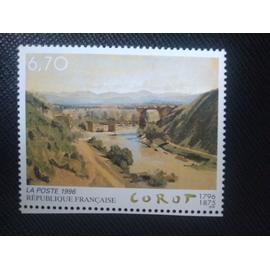 timbre FRANCE YT 2989 Jean-Baptiste Corot (1796-1875) : Le Pont de Narni 1996 ( 110706 )