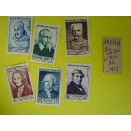 AD 244 B // Série complète 6 timbres oblitérés France 1953*N°945/946/947/948/949/950