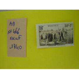 AD 343 K // Timbre neuf France 1940*N°466" Moisson"