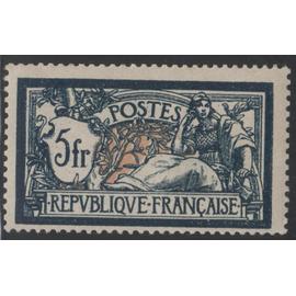 type merson bleu et chamois année 1900 n° 123 yvert et tellier oblitéré cachet rond