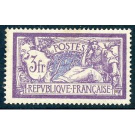 type merson violet et bleu année 1925 n° 206 yvert et tellier oblitéré cachet rond
