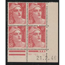 3 groupes de 4 timbres , année 1946 - 1948 - 1977 avec gomme au dos