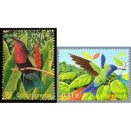 france 2003, très beau timbre neuf** luxe yvert 3548 et 3550, nature de france, oiseaux d