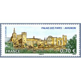 france 2009, tres beau timbre neuf** luxe yvert 4348, le palais des papes à avignon - vaucluse. -