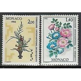 Monaco Fleurs 1981 Yvert 1295/1296 neufs** luxe