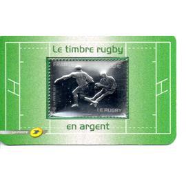france.timbre adhesif n° 597 rugby timbre en argent de 2011.neuf