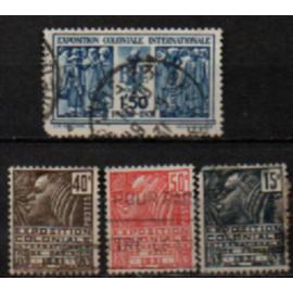 France de 1931: Lot de 4 timbres N° 270, 271, 272 et 274 commémorant l
