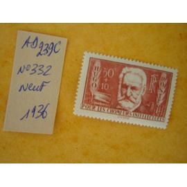 AD 239 C // Timbre France Neuf 1936*N°332 "Victor Hugo"