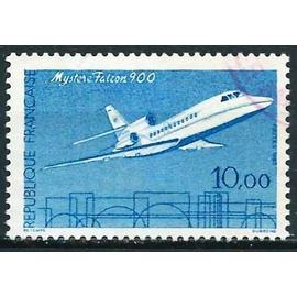 france 1985, beau timbre yvert 2372, avion mystère falcon 900, oblitéré, TBE