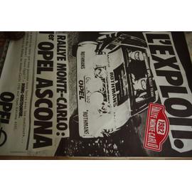 AFFICHE OPEL ASCONA Rallye de Monte Carlo 1982