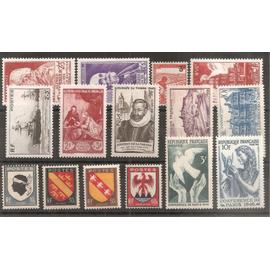 748 à 762 (1946) Série de timbres neufs N** (cote 6e) (7221)