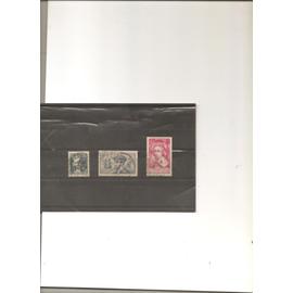 trois timbres oblitérés France, Jacquard, Cartier , Du Plessis, célébrités 1934-1935, YTY 295 297 305