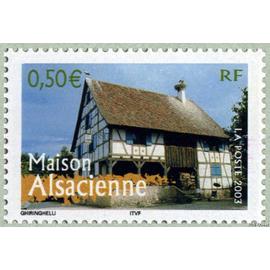 france 2003, tres beau timbre neuf** luxe yvert 3596 Portraits de Régions N° 2 - La France à voir, Maison alsacienne.