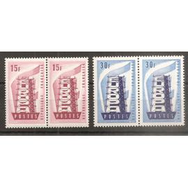 1076 - 1077 (1956) Série Europa N** en paires (cote 16,9e) (7279)