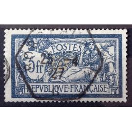Merson 5f Bleu et Chamois (Très Joli n° 123) Obl - Cote 6,00&euro; - France Année 1900 - brn83 - N16426