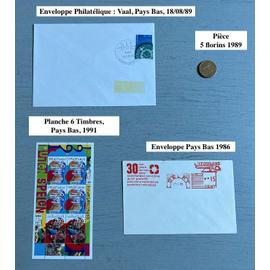 PAYS BAS : 1 Pièce - 1 planche 6 Timbres - 7 Cartes Postales (avec correspondance-2 sont affranchies - 2 enveloppes & 31 Timbres oblitérés (doublons)