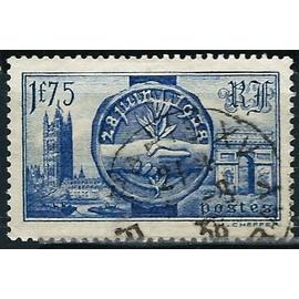 france 1938, beau timbre yvert 400, visite des souverains britanniques en france le 28 juin, oblitéré, TBE