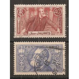 318 - 319 (1936) Les deux Jean Jaurès oblitérés (cote 5,6e) (7332)