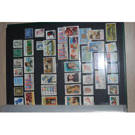 gros lot de timbres etats unis oblitérés + album (+ de 400 timbres)