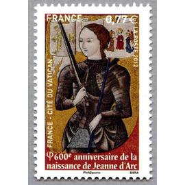 france 2012, très beau timbre neuf** luxe yvert 4654, Emission commune France - Cité du Vatican, 600ème anniversaire de la naissance de Jeanne d