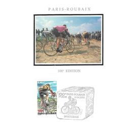 Fdc Cp 2002 - 100ème Paris-Roubaix - Yvert 3481 Roubaix
