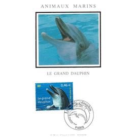 Fdc Cp 2002 - Faune marine : Le grand dauphin - Yvert 3486