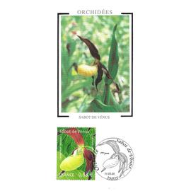 Fdc Cp 2005 - Série nature : Orchidée Sabot de Vénus - Yvert 3764