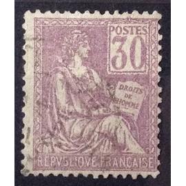 Mouchon 1900 (Cartouche Carré) 30c Violet - Type I (Superbe n° 115) - Cote 6,00&euro; - France Année 1900 - brn83 - N27649
