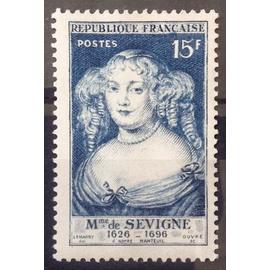 Madame de Sévigné 15f (Impeccable n° 874) Neuf** Luxe (= Sans Trace de Charnière) - France Année 1950 - brn83 - N16776