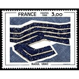 france 1980, très beau timbre neuf** luxe yvert 2075, oeuvre originale de raoul ubac.