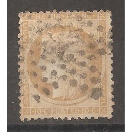 36 (1870) Cérès 10c bistre-jaune Emission du Siège de Paris Oblitéré très défectueux (cote 85e) (0901)