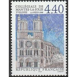 Collegiale de Mantes-la-Jolie 1998 timbre neuf** n° 3180