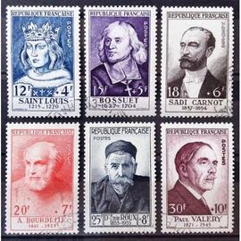 France timbres** 989/994 série célébrités 1954 dite Valéry neuf sans charnière