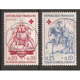 1278 - 1279 (1960) Série Croix-Rouge oblitérés (cote 8e) (7444)